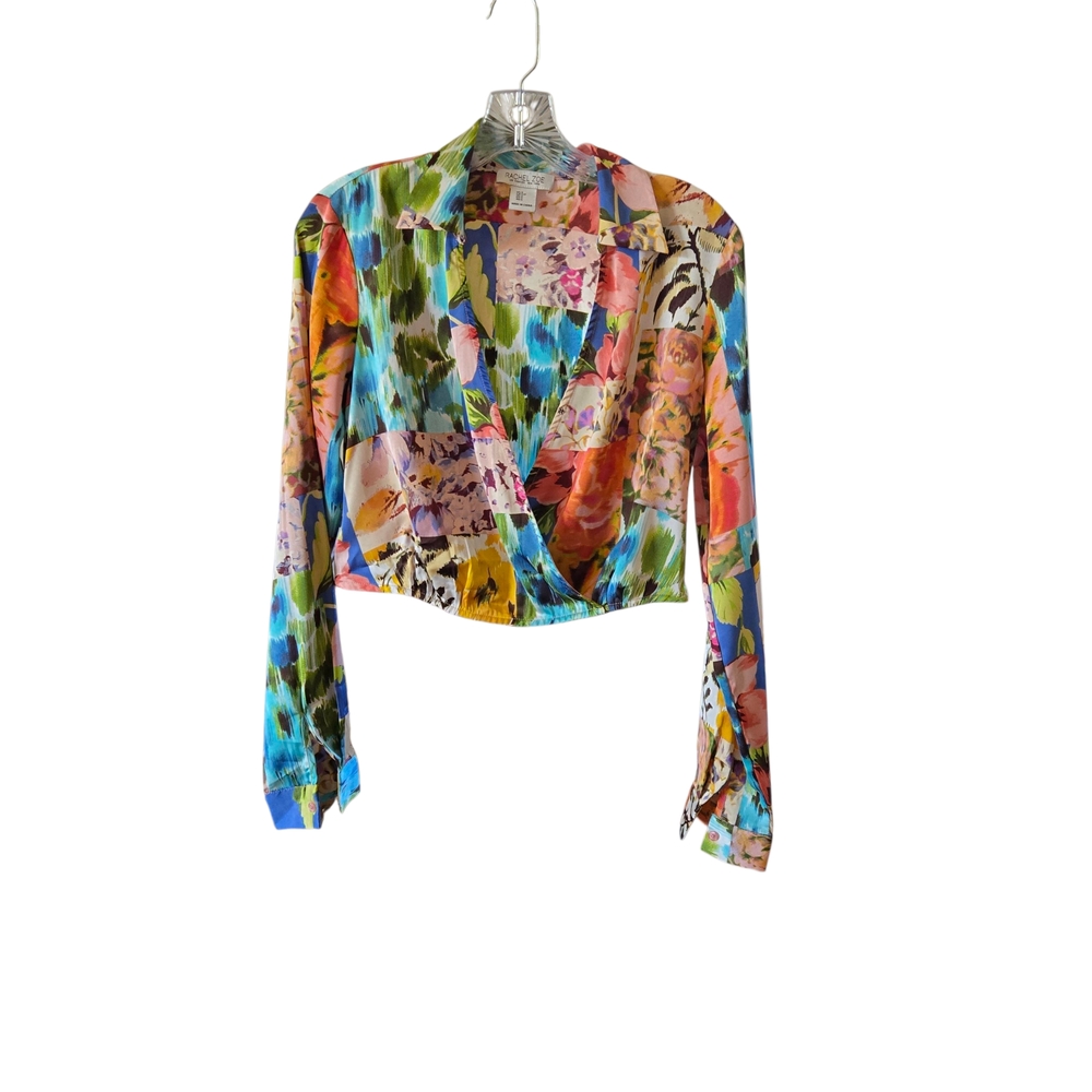 Rachel‎ Zoe Vibrant Multicolor Wrap Blouse